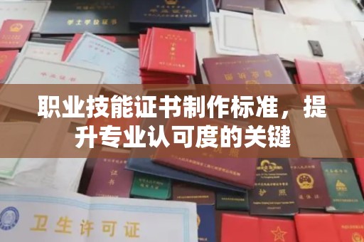 万年职业技能证书制作标准，提升专业认可度的关键