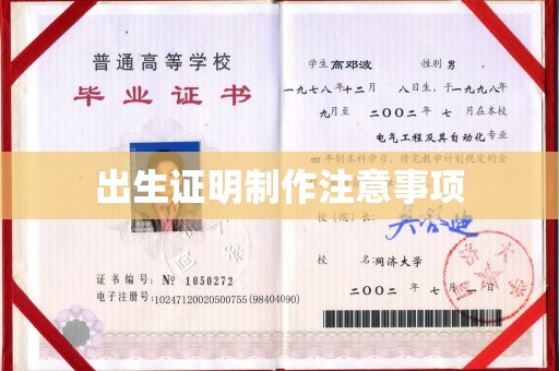万年出生证明制作注意事项