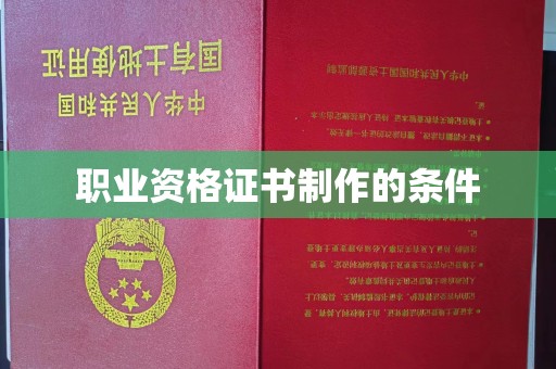 万年职业资格证书制作的条件